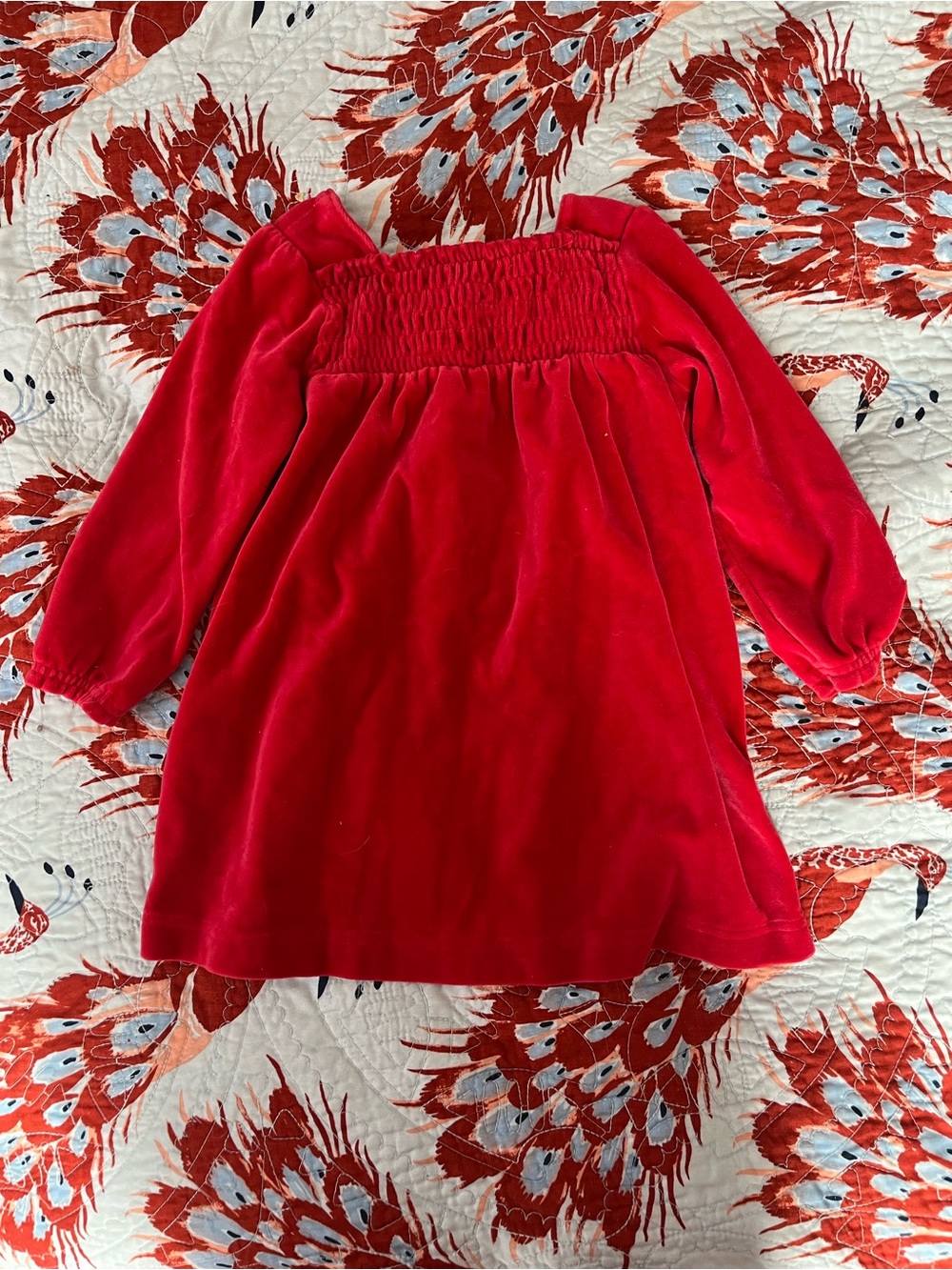 Hanna Andersson Bright Red Velvet Dress